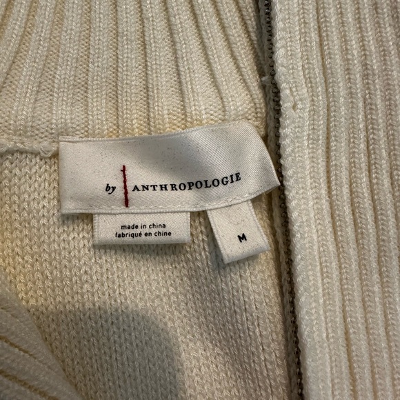 Anthropologie English factory oversized quarter zip sweater size medium NWOT - Picture 3 of 3
